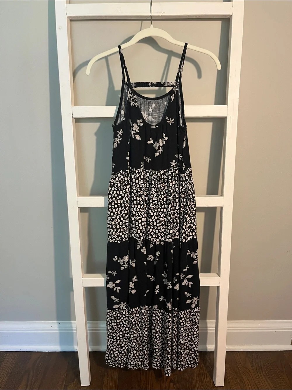 Black Tiered Maxi Dress - Black
